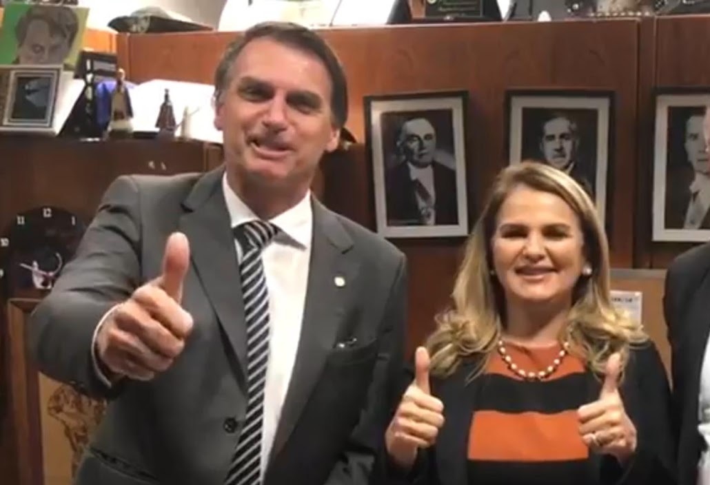 Jair Bolsonaro e Maura Jorge.